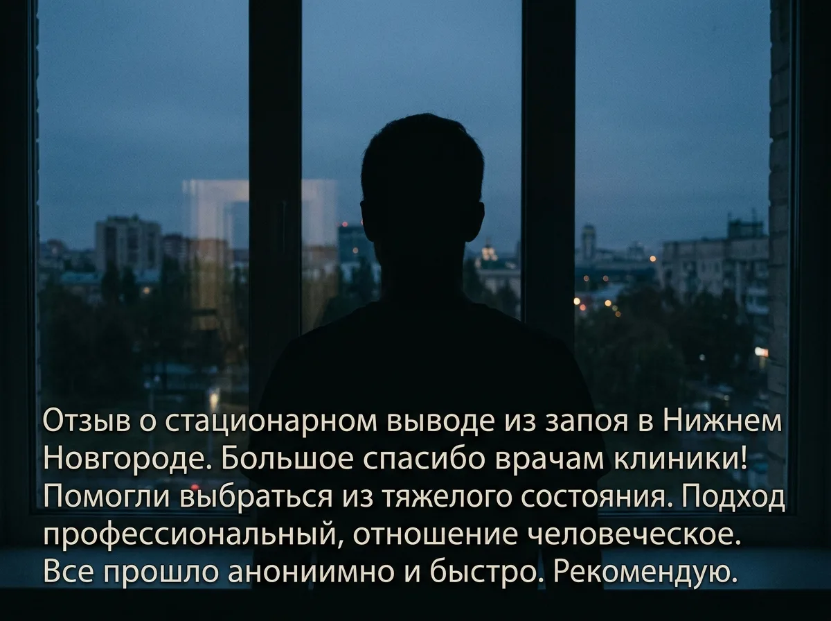 Аватар анонимного пользователя, силуэт человека, отзыв о стационарном выводе из запоя в Нижнем Новгороде